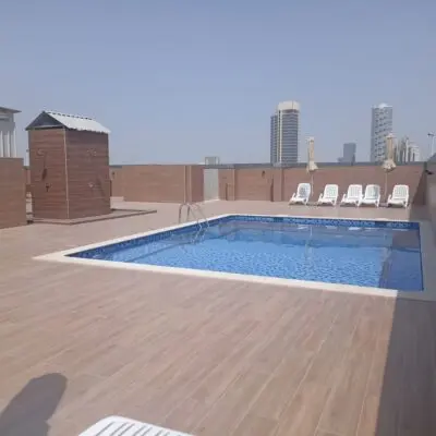 Capture the essence of opulence with a glimpse into this fully furnished studio apartment, complete with access to a breathtaking rooftop pool. Imagine immersing yourself in the inviting blue waters or unwinding on sleek white lounge chairs, all while taking in sweeping views of Sport Citys skyline set against a pristine sky. This exquisite experience is available for rent now through Redlac Real Estate in Dubai, where we make luxury living accessible and unforgettable.