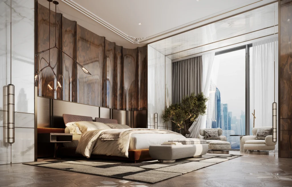 BURJ AZIZI 3BR PENTHOUSE Master Bedroom